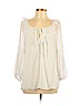 Max Studio 100% Polyester White Long Sleeve Blouse Size L - photo 1