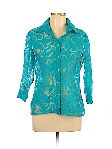 Notations 3/4 Sleeve Button-Down Shirt (view 1)