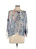 Forever 21 Blue 3/4 Sleeve Blouse Size L - photo 1