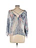 Forever 21 Blue 3/4 Sleeve Blouse Size L - photo 2