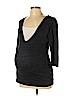 Bun Maternity Gray Long Sleeve Top Size L - photo 1