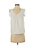 H&M 100% Polyester White Sleeveless Blouse Size 0 - photo 1