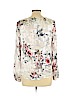 White House Black Market 100% Polyester Ivory Long Sleeve Blouse Size 12 (petite) - photo 2
