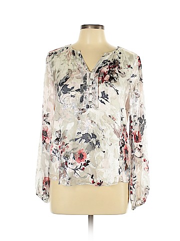 White House Black Market Long Sleeve Blouse (view 1)