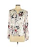 White House Black Market 100% Polyester Ivory Long Sleeve Blouse Size 12 (petite) - photo 1