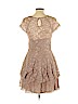 Free People 100% Polyester Tan Cocktail Dress Size 8 - photo 2