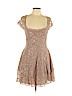 Free People 100% Polyester Tan Cocktail Dress Size 8 - photo 1