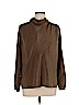 Armani Collezioni Tan Long Sleeve Blouse Size 10 - photo 1