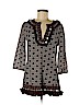 Tory Burch 100% Cotton Brown 3/4 Sleeve Blouse Size 6 - photo 1