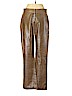 DKNY 100% Polyester Tan Faux Leather Pants Size 4 - photo 1