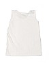 Cherry Solid White Sleeveless T-Shirt Size 10 - photo 2