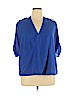 Apt. 9 100% Polyester Blue Short Sleeve Blouse Size 1X - photo 1