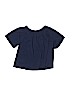 Uniqlo 100% Cotton Solid Blue Short Sleeve Top Size 7 - 8 - photo 1