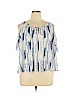 Lush 100% Polyester Blue Short Sleeve Blouse Size XL - photo 1