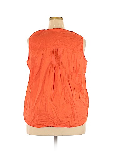 Just My Size Sleeveless Button-Down Shirt (view 2)