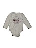 Old Navy 100% Cotton Gray Long Sleeve Onesie Size 12-18 mo - photo 1