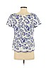 Talbots 100% Cotton Blue Short Sleeve Blouse Size 4 - photo 1