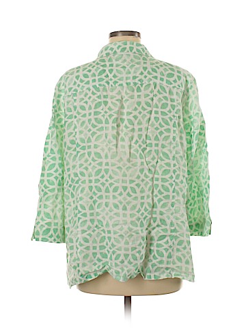 JM Collection Long Sleeve Button-Down Shirt (view 2)