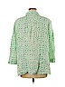 JM Collection 100% Linen Green Long Sleeve Button-Down Shirt Size 16 - photo 2