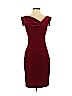 Black Halo 100% Polyester Red Cocktail Dress Size 4 - photo 1