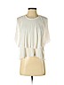 IRO 100% Viscose White Short Sleeve Blouse Size EU (FR) 34 / US 2 - photo 1