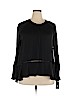 Mossimo 100% Polyester Black Long Sleeve Blouse Size XXL - photo 1