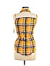 No Boundaries 100% Rayon Yellow Sleeveless Button-Down Shirt Size M - photo 2