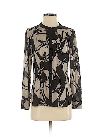 Trina Turk Long Sleeve Silk Top (view 1)
