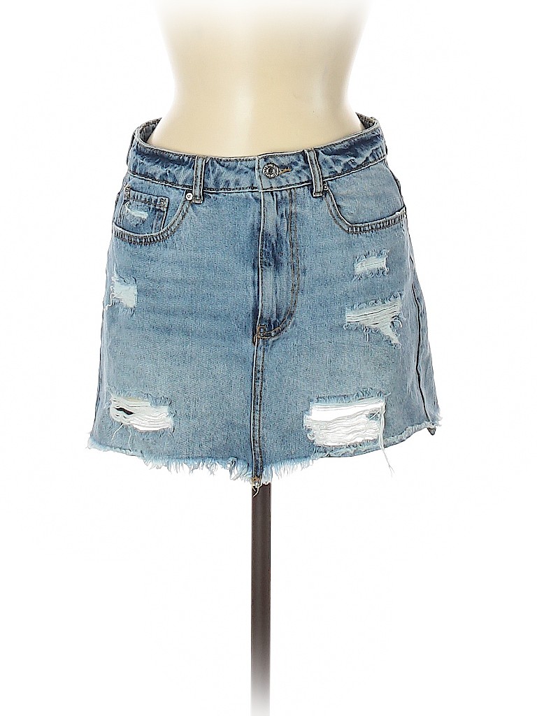 Forever 21 100% Cotton Blue Denim Skirt Size M - photo 1