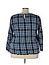 Talbots 100% Cotton Blue Long Sleeve Top Size 3X - photo 2