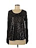 Ella Moss 100% Rayon Black Long Sleeve Blouse Size M - photo 1