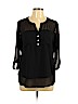 Express 100% Polyester Black 3/4 Sleeve Blouse Size L - photo 1
