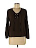 Forever 21 Green Long Sleeve Blouse Size M - photo 1