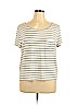White House Black Market Ivory Short Sleeve Top Size XL - photo 1