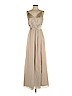 White by Vera Wang 100% Polyester Tan Cocktail Dress Size 4 - photo 1