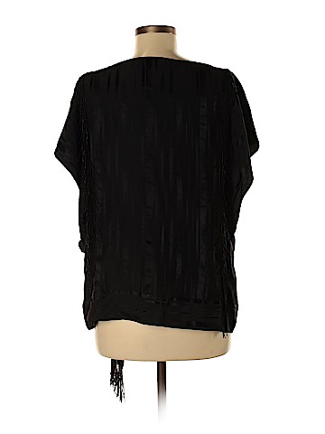 BCBGMAXAZRIA Short Sleeve Silk Top (view 2)