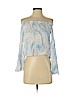 Hollister 100% Viscose Blue Long Sleeve Blouse Size XS - photo 1
