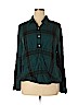 Mossimo Supply Co. 100% Rayon Green Long Sleeve Button-Down Shirt Size XL - photo 1