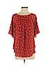 Ann Taylor LOFT Outlet 100% Polyester Orange Short Sleeve Blouse Size S - photo 1