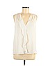 Drew 100% Silk White Sleeveless Silk Top Size M - photo 1