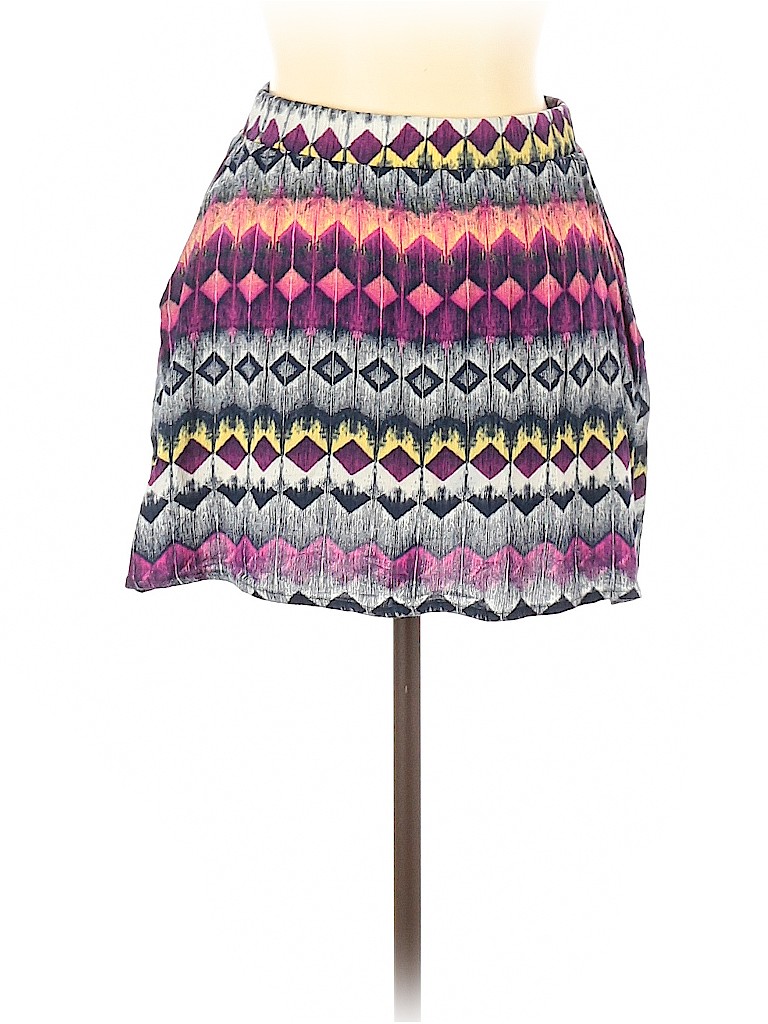Lily White 100% Rayon Purple Casual Skirt Size L - photo 1