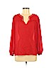 Nina Kaufmann 100% Polyester Red Long Sleeve Blouse Size S - photo 1