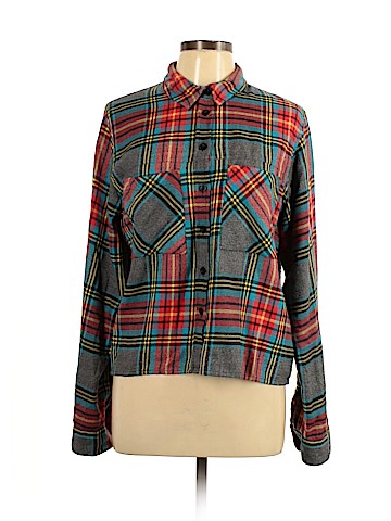 Topshop Long Sleeve Button-Down Shirt (view 1)