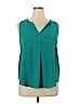 Lush 100% Polyester Green Sleeveless Blouse Size XL - photo 1