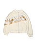 Cat & Jack 100% Polyester Ivory Fleece Jacket Size 10 - 12 - photo 1