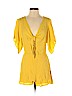 Aqua 100% Rayon Yellow Romper Size S - photo 1