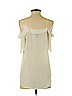 Express 100% Polyester Ivory Short Sleeve Blouse Size S (petite) - photo 2