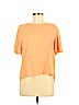 Frenchi 100% Polyester Orange Short Sleeve Blouse Size M - photo 1