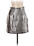 H&M 100% Polyester Silver Casual Skirt Size 10 - photo 1
