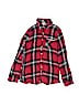 Justice 100% Rayon Red Long Sleeve Button-Down Shirt Size 12 - photo 1